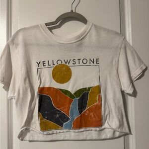 Dry Goods White Graphic Crop Top